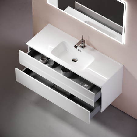Тумба под раковину Sancos Urban UR120-1W 120х50 подвесная цвет белый